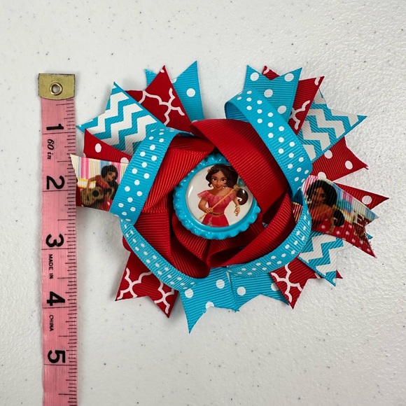 Disney Princess Minnie Cinderella Hair Bows Bundle Girls Boutique Clips Lot of 6 - Picture 4 of 6